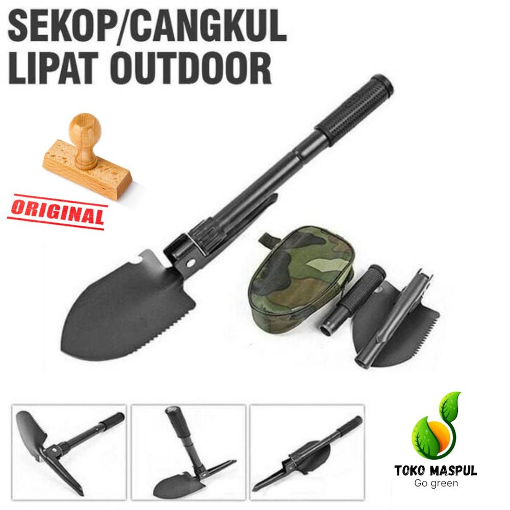 Promo Sekop Cangkul Lipat Tactical 13In1 Survival Kit Outdoor Camping Army Alat Sekop Skop Cangkul L