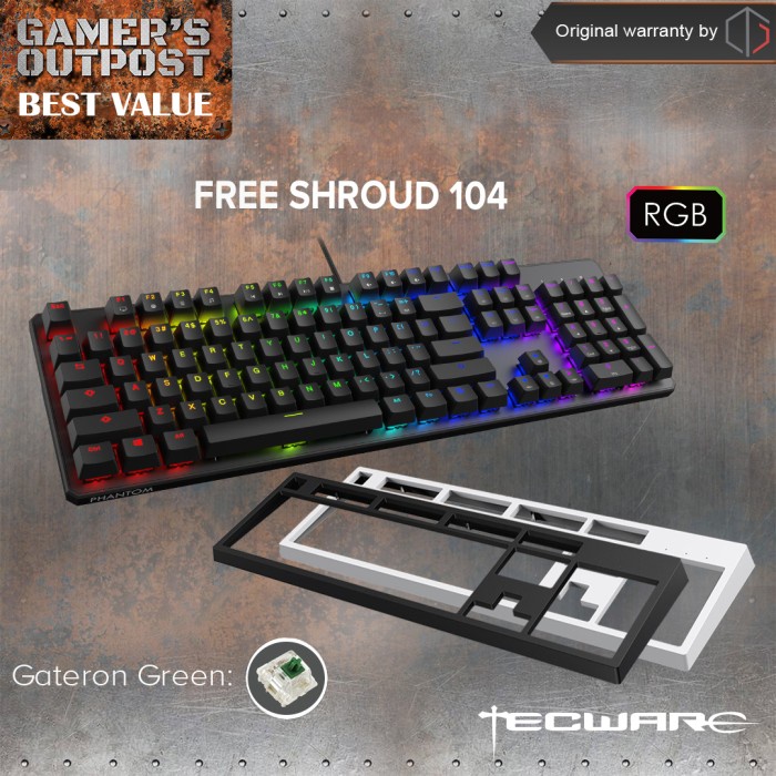 Tecware Keyboard Phantom Elite 104 RGB