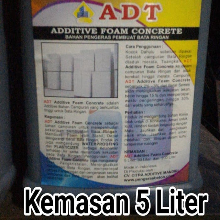 

cairan foam concrete ( Pengeras bata ringan )