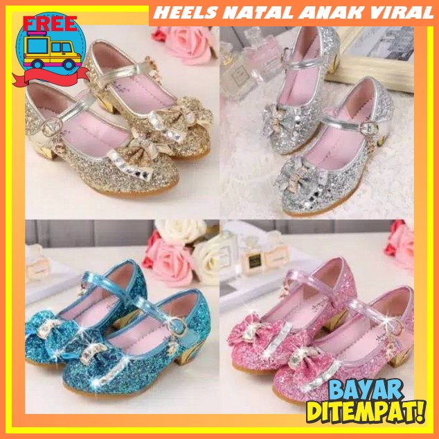 Sandal Anak Perempuan Import Korea Terbaru Pesta Sandalheels Sandal Heels Ank Kekinian Korea Style H