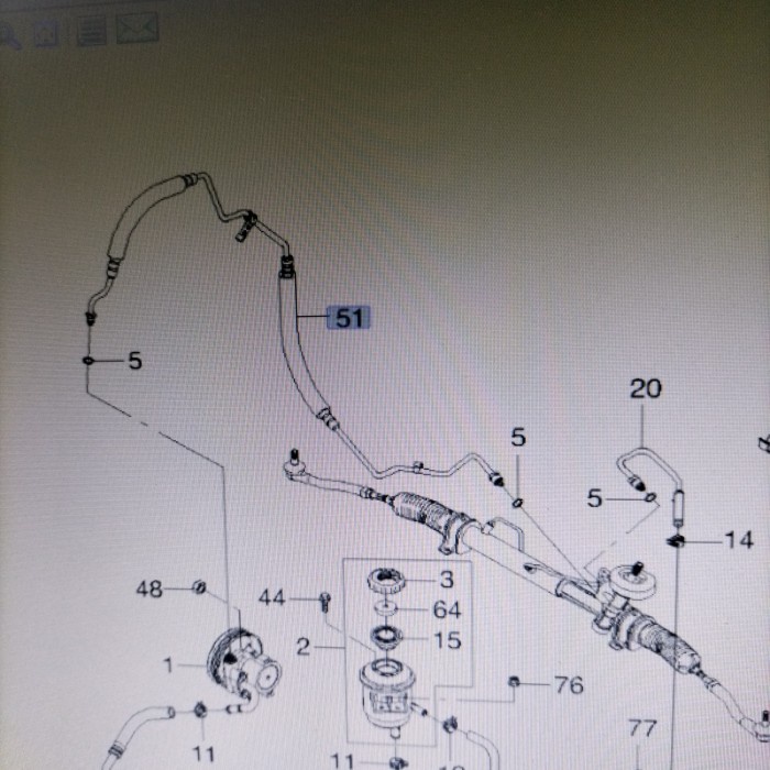 Selang power steering Chevrolet Aveo 2003-2009
