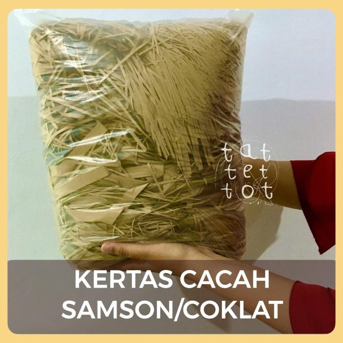 

TERLARIS - KERTAS CACAH SERUT SHREDDED PAPER SAMSON COKLAT CAMPUR PER KG MURAH