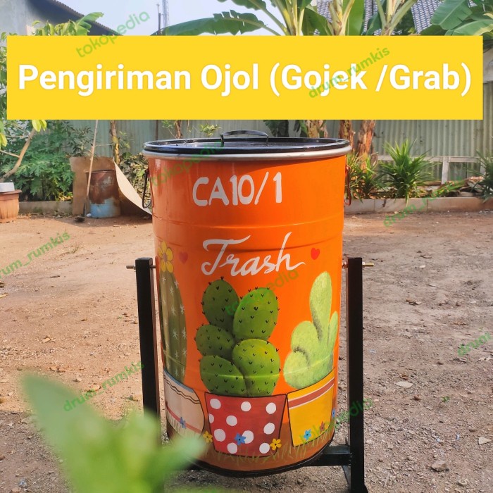 tong sampah drum besi