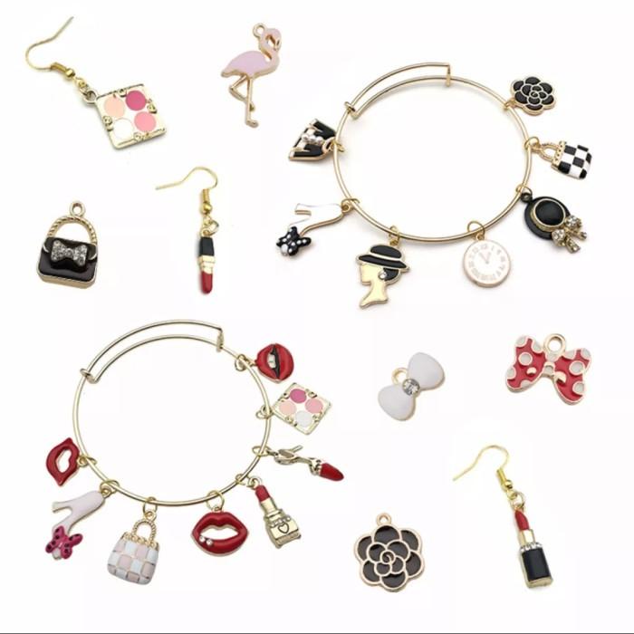 

TERLARIS - ENAMEL CHARM BANDUL KOREA MIX UNTUK ANTING GELANG KALUNG DIY