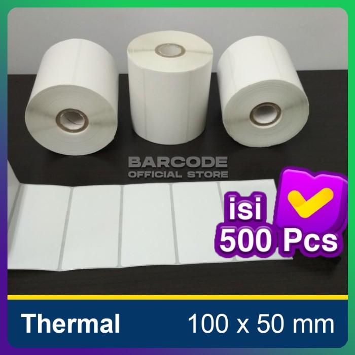 

TERLARIS - LABEL THERMAL 100 X 50 (1 LINE) KERTAS STIKER BARCODE 100X50 MM 500PCS