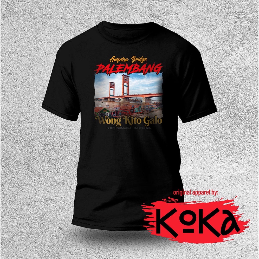 T-Shirt Distro Premium - JEMBATAN AMPERA - Kaos Khas PALEMBANG - PLB5