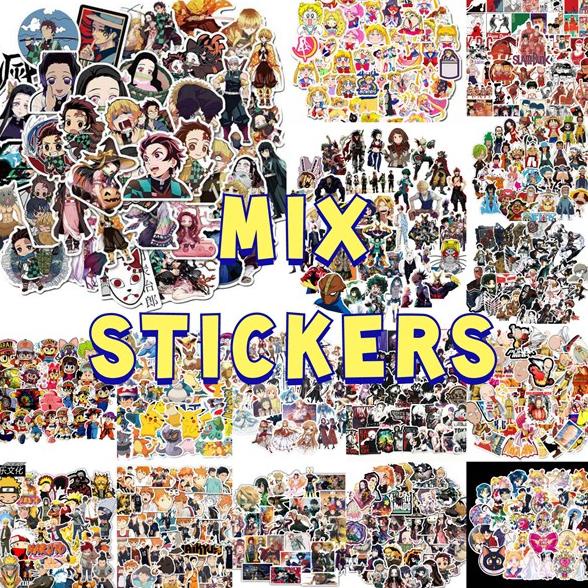 

terbaru XX001 100pcs Sticker / Stiker MIX Anime - Demon Slayer Attack on Titan Hero Academy dll promo
