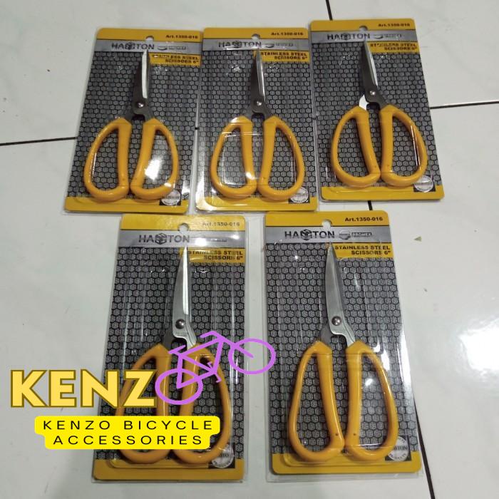 

GUNTING HASTON (KUNING) 6 INCH TAJAM PEMOTONG KARET / KARDUS / KERTAS HIGHT QUALITY !!