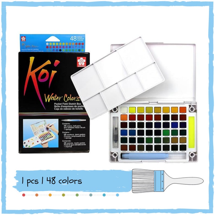 

Sakura Koi WaterColor 48 Pocket Field Sketc Box