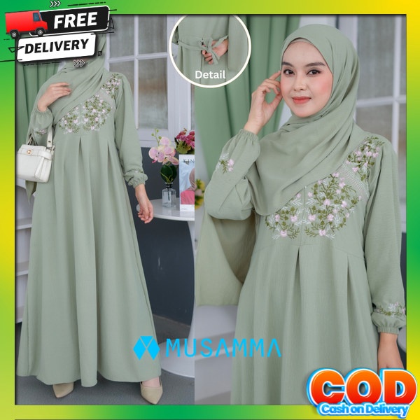 Outfit Pengajian Dress Sarii Anak Pondok Deres Gaun Gamiss Berkualitas Bahan Adem Juba Ghamis Kekini