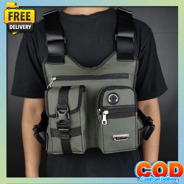 Chest Rig Bags Chestbag Simple Casual Buffback Original Chest Bag Laki2 Kekinian Tas Dada Salempang 
