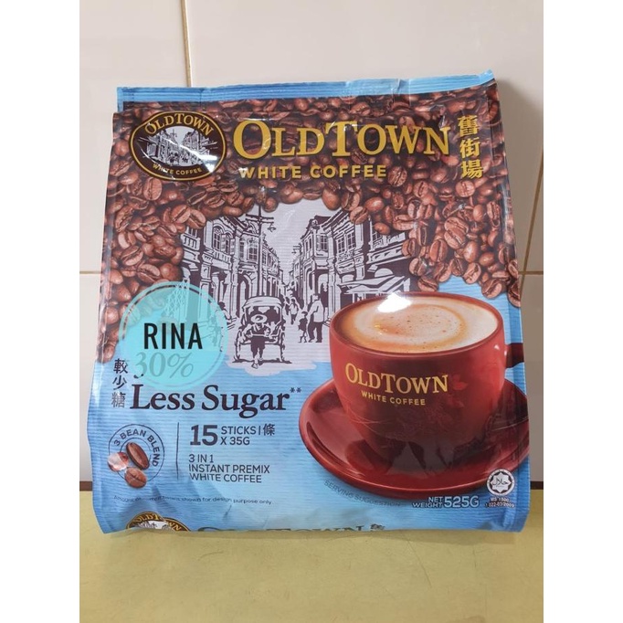 

Old Town Less Sugar 25% White Coffee Kopi Rendah Gula Tanpa Ampas