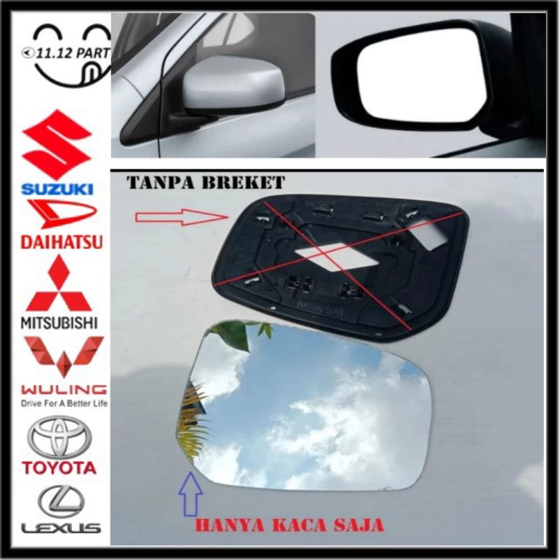 Kaca Spion Refil Mitsubishi Mirage all TYPE Mirror kaca spion mobil Mitsubishi Mirage kanan atau kir