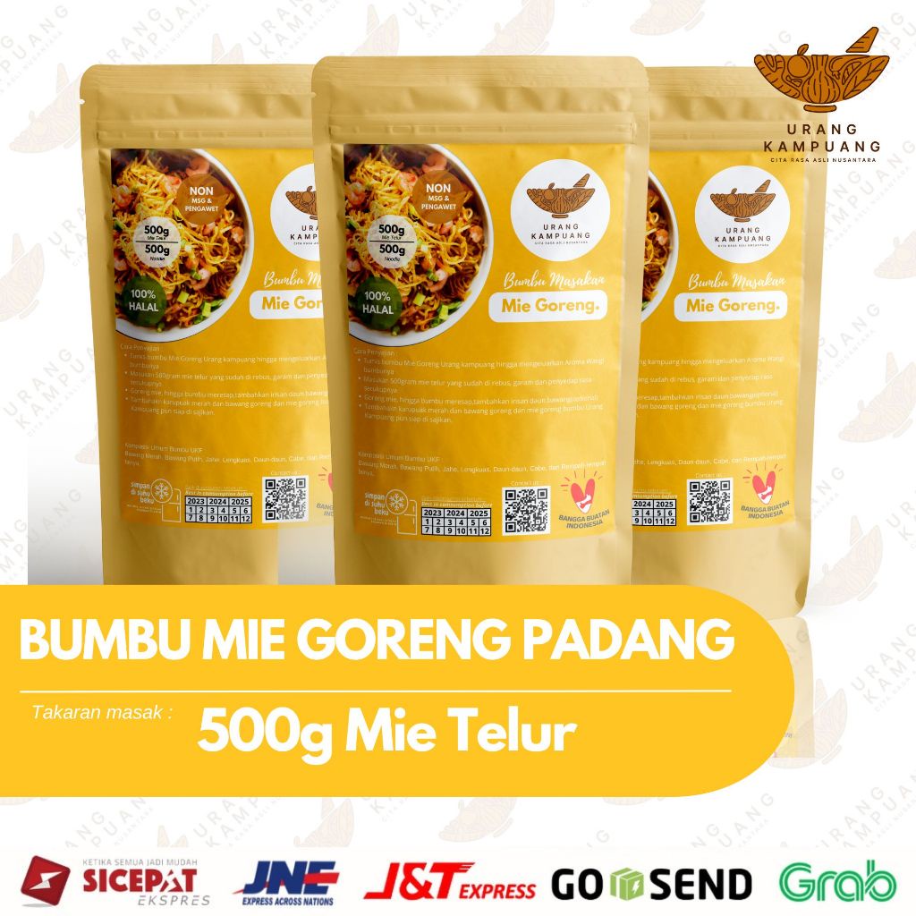 

Bumbu Mie Goreng Padang 500g Mie Telur Non MSG dan Pengawet Urang Kampuang Food