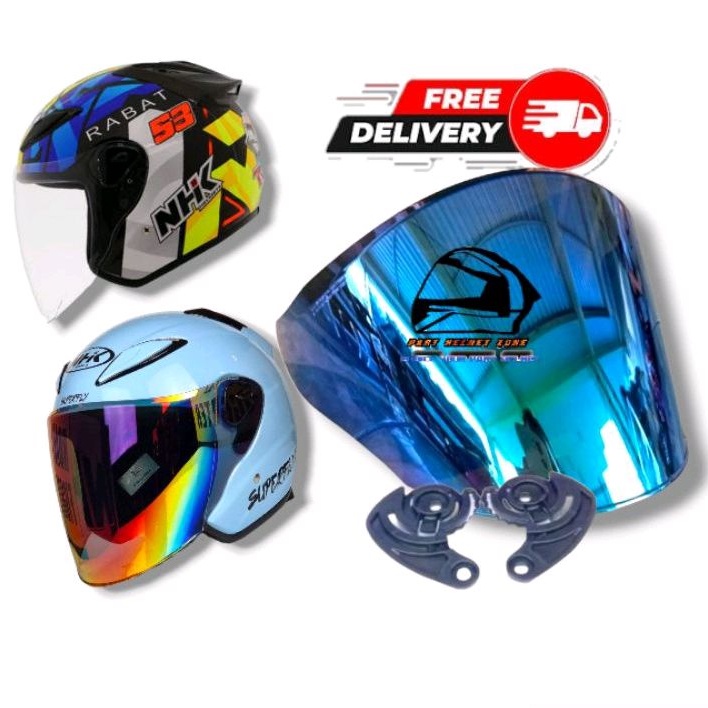 (SE) Real Flat Visor Helm R6 Tito Rabat Superfly V1 V2 Free Plate Base Gear S1 GP Pigmen solid Motif