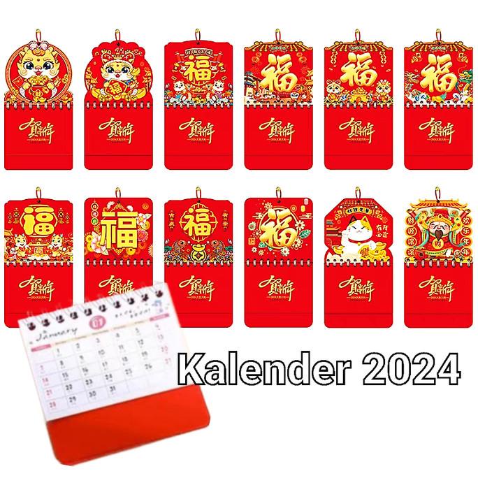 

Ready Kalender Mini 2024 Kalender Tahun Naga Bulanan Souvenir Kado Imlek Pengiriman Cepat