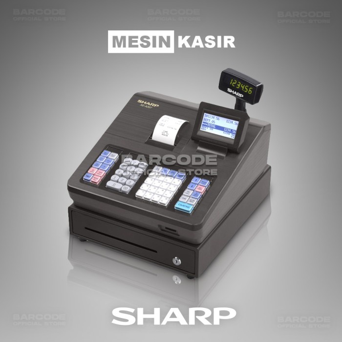 Katlen Cash Register Sharp Xe-A207B - Mesin Kasir Sharp 207 Hitam