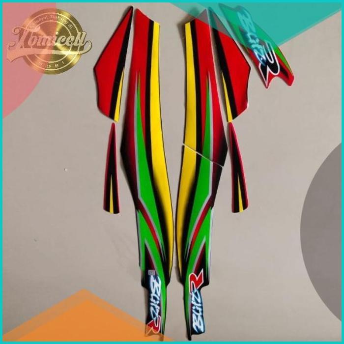 Striping Kawasaki Blitz R Blitz R merah stiker Lis body motor standar