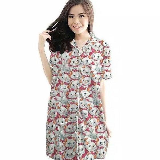 Piyama Wanita Motif Terbaru Marie Cat Baju Tidur Seksi Daster Seksi Lapaksheila