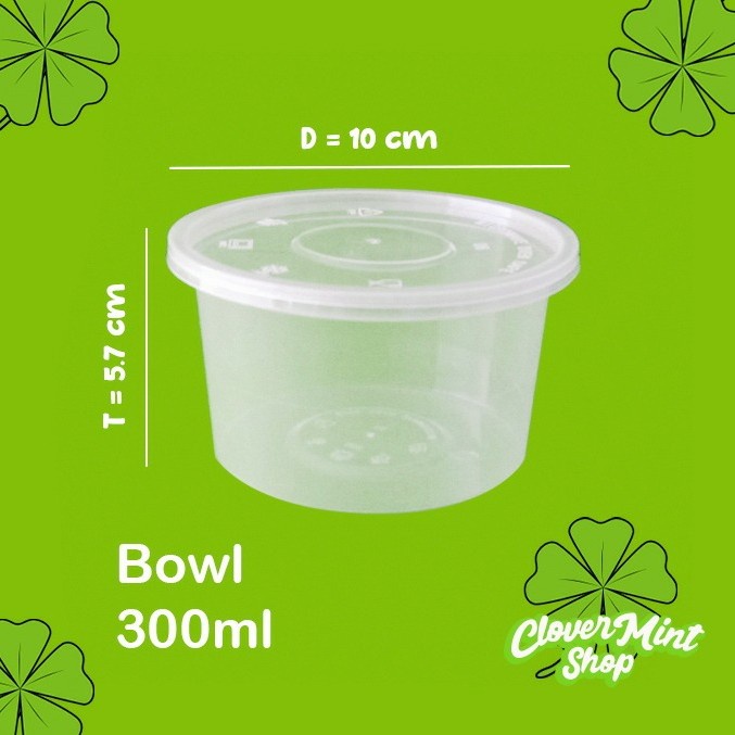 ✅Ready Mangkuk Plastik 300 Ml 500Pcs/Bowl/Kotak Makan/Thinwall/Cup Plastik Diskon