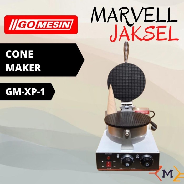[Baru] Cone Wafle Maker Gomesin Gm-Xp-1 Mesin Cetak Cone Ice Cream / Es Krim Limited
