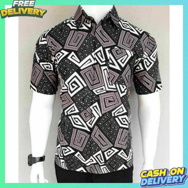 Keneja Bapak2 Kasual Modis Bstik Premium Kemeja Pakaian Casual Kemeja Batik Jemeja Natik Batik Hem K