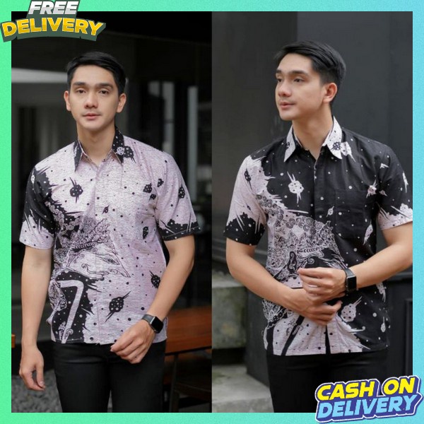 Hem Kaos Kemja Formal Batik Pria Pakaian Keneja Cowok Keren Jemeja Bsju Batik Kekinian Kmeja Remaja 