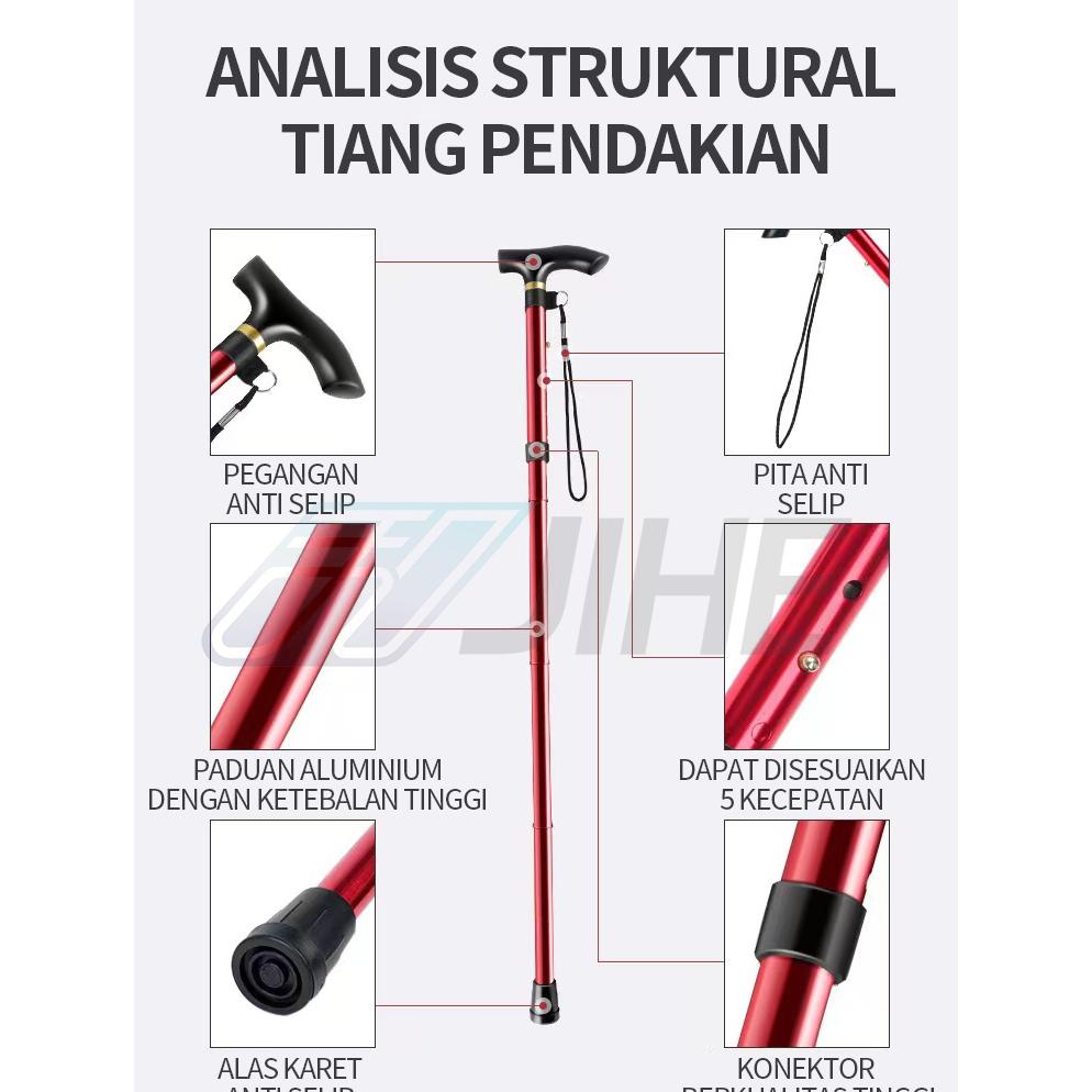 Promo Tracking Pole Eiger Valor Tongkat Gunung Trekking Hiking Alat Camping Tongkat Jalan Lansia Lip