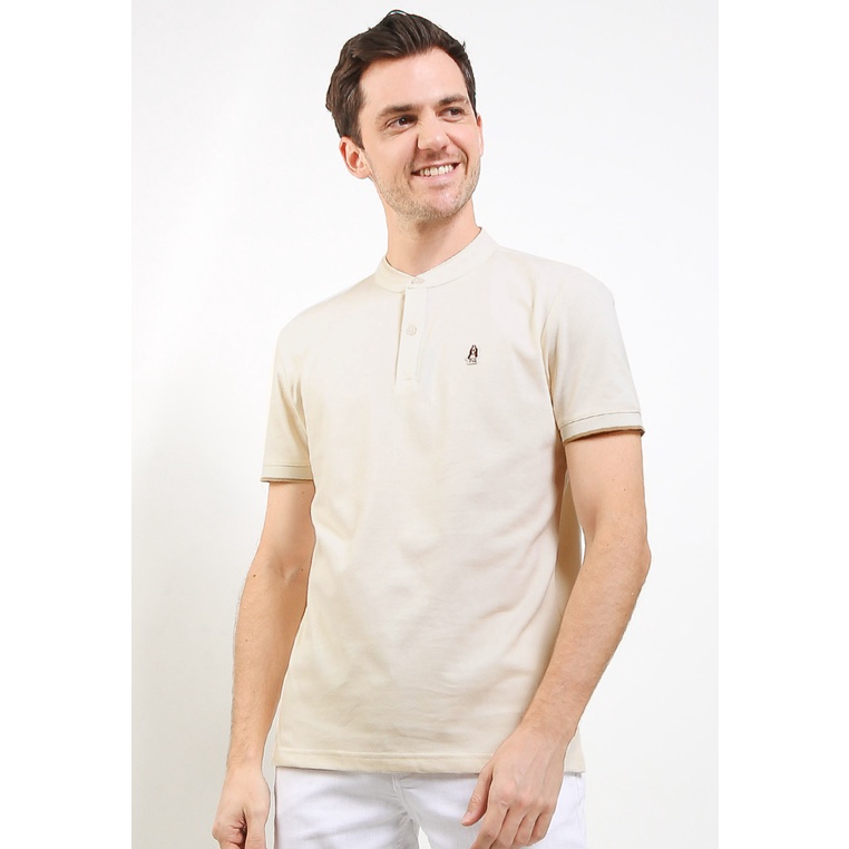 Kaos Polo Hush Puppies Original Pria Tee Kerah mandarin Ori 100% Modern Limoges 2 Stand Laki Basic K