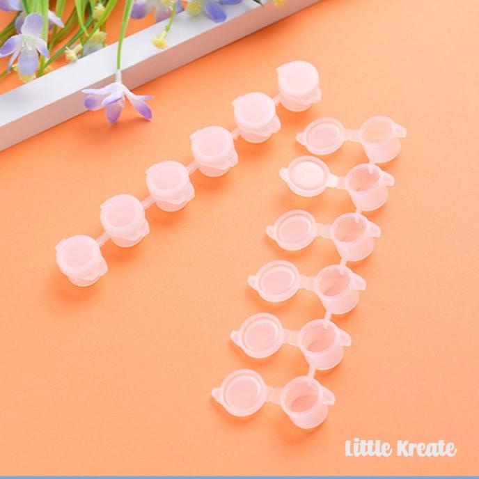 

siap kirim] Pot Cat Plastik Renteng - 6 x 3ml - Tabung Tempat Cat Akrilik/ Acrylic