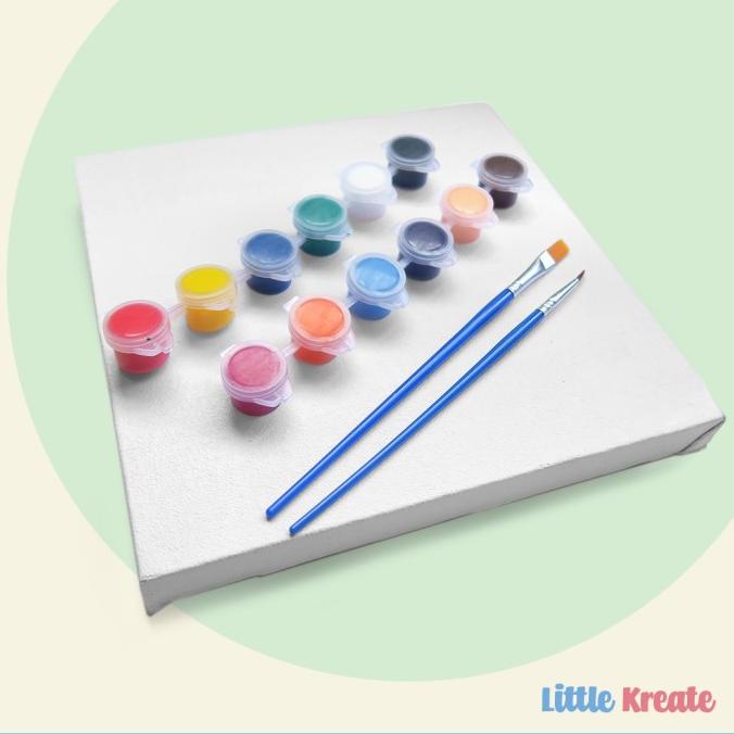 

Buruan serbu] Canvas Acrylic Paint Set / Paket Kanvas Lukis Cat Akrilik Kuas Melukis