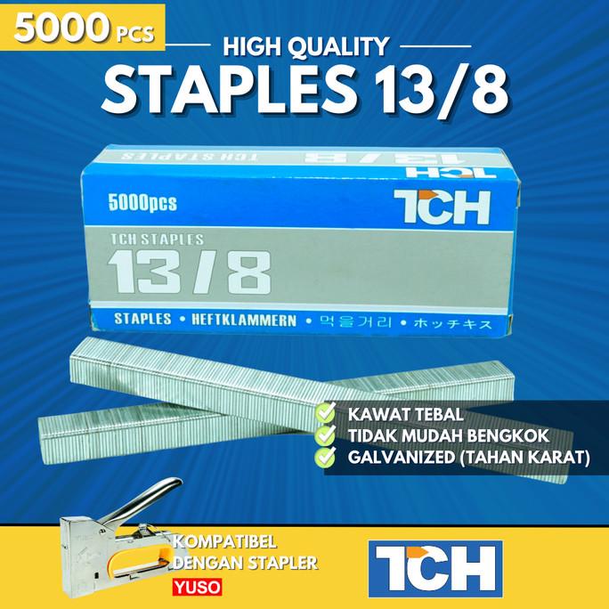 

Produk Unggulan] Isi Staples TCH manual tembak 13/8 Tacker 8 mm Jok stapler r23 refill