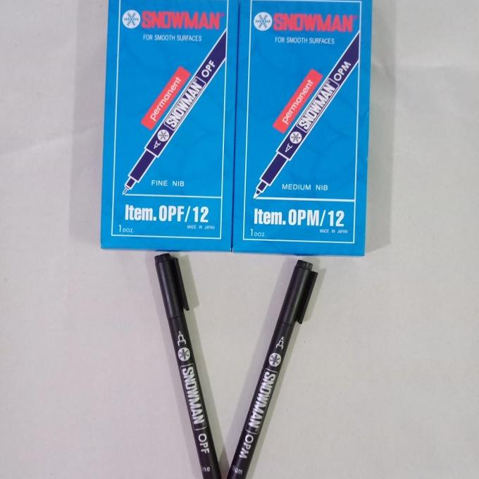 

Pen Snowman Ohp Pulpen Permanent Marker Opf Fine / Opm Medium Kode 516