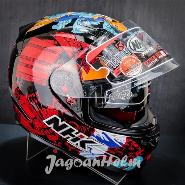 Nhk Helm Rx9 Samurai Black Red Rx-9 Double Visor