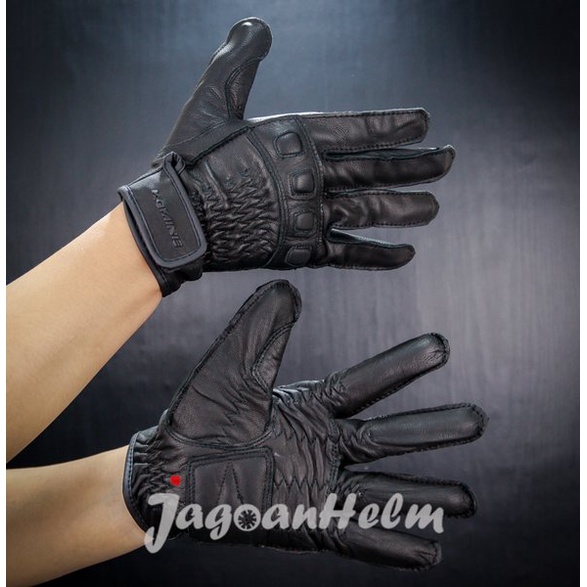Komine Sarung Tangan Kulit Gk-720 Black Gk720 Vintage Leather Glove