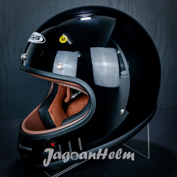 Zeus Helm Zs816C-Glossy Black- Retro Zs 816C Classic Zs-816C