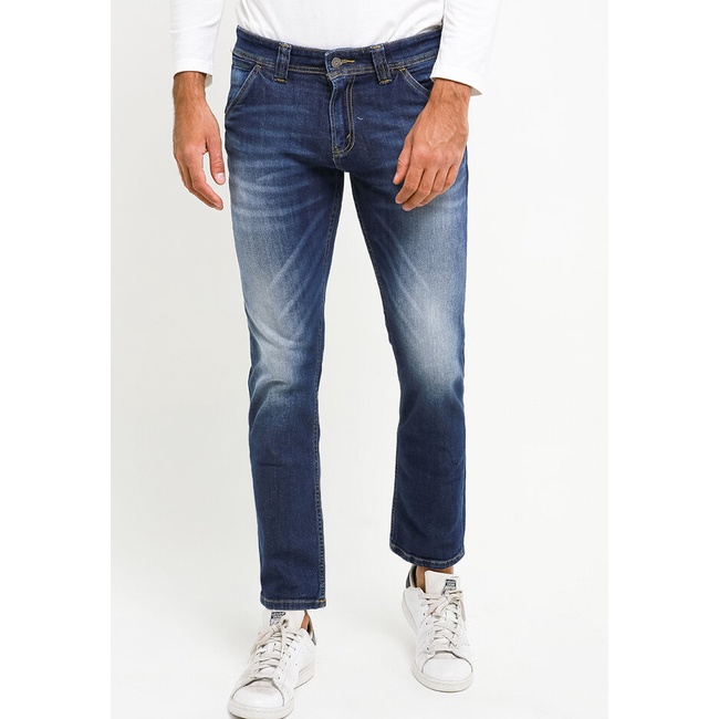 Celana Jeans Lois Original Pria Denim 3 kantong depan Asli Gaya Slim Stretch Fit Pants SLS038C1 Man Klasik Spandex