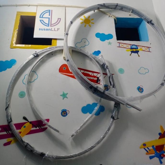 Modern Rel / Rell / Rail / Batang Gorden Flexi / Elastis Warna Silver