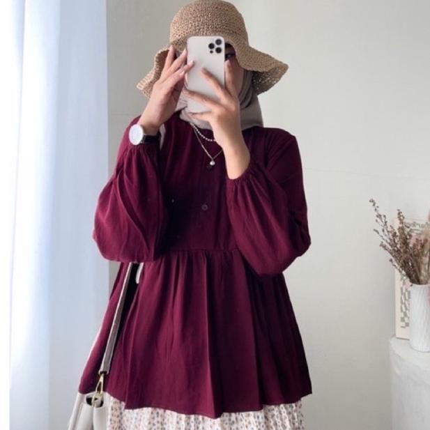 Miliki KEMEJA BLOUSE WANITA BAHAN RAYON CRINKLE