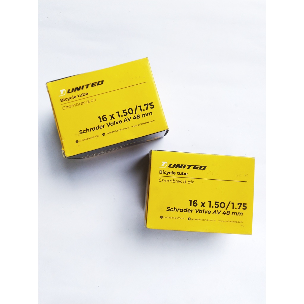 Bisa COD Ban Dalam Sepeda United 16 X 1.50/1.75 Av 48mm Ban Sepeda United BMX Paket