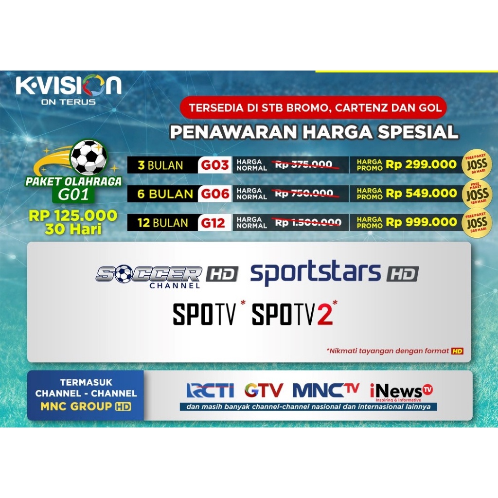 Promo Paket Olahraga Kvision G01