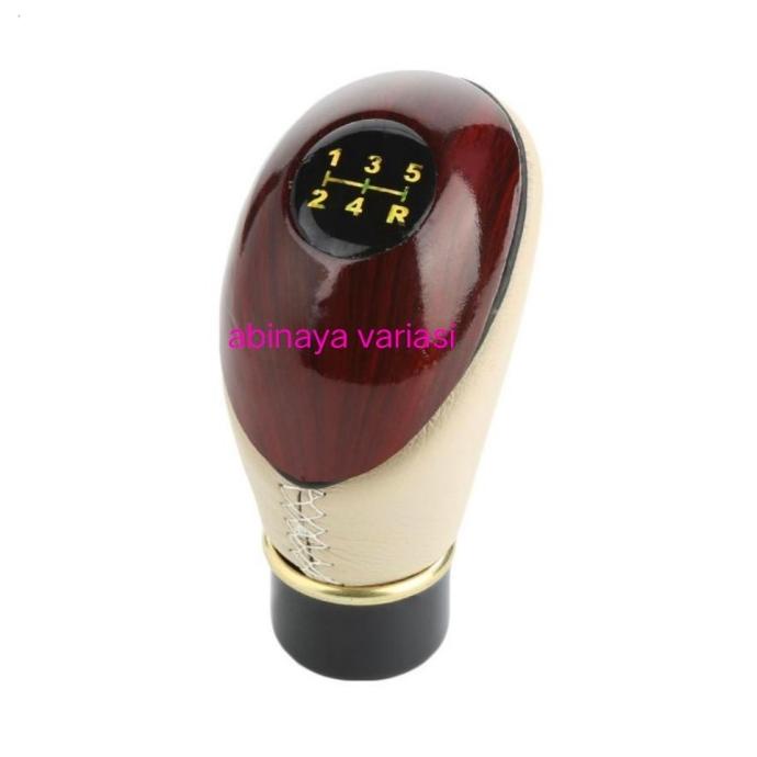 Diskon Gear Knob Mobil ESPASS DAIHATSU Manual Shift Knob Motif Kayu Kulit Juara