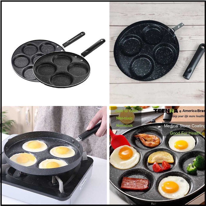 Promo Wajan Teflon Pancake Telur Omelette Cetakan Telur Ceplok 4 Lubang
