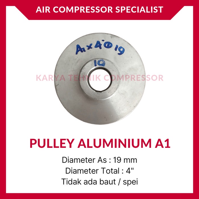 FREE ONGKIR PULLEY / PULLY / PULI DINAMO KOMPRESOR UDARA 4??DIAMETER 19 MM FREE ONGKIR