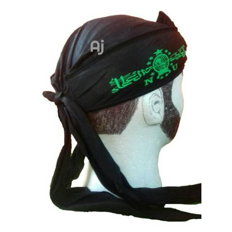 Murah Blangkon Nu Hitam Polos Motif Sablon Udeng Iket Sunda Jawa Totopong Praktis Jadi Kliwir Panjan