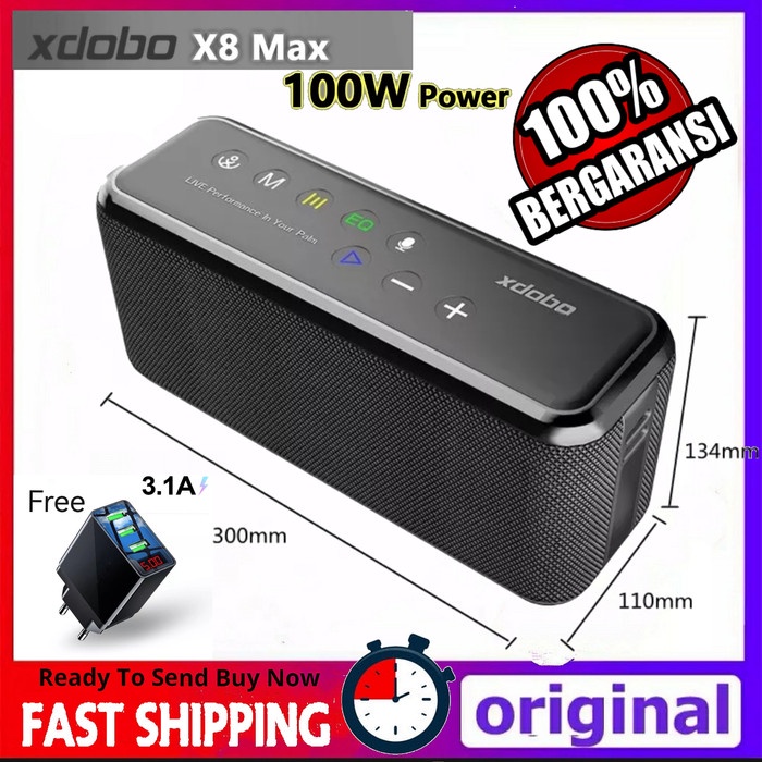 Speaker Bluetooth Wireless Xdobo X8 Max 100W Subwoofer Original