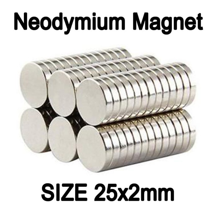 

Terbaru Magnet Super Neodymium Kepingan Bulat Coin Koin Ndfeb 25 X 2 Mm Promo Terlaris