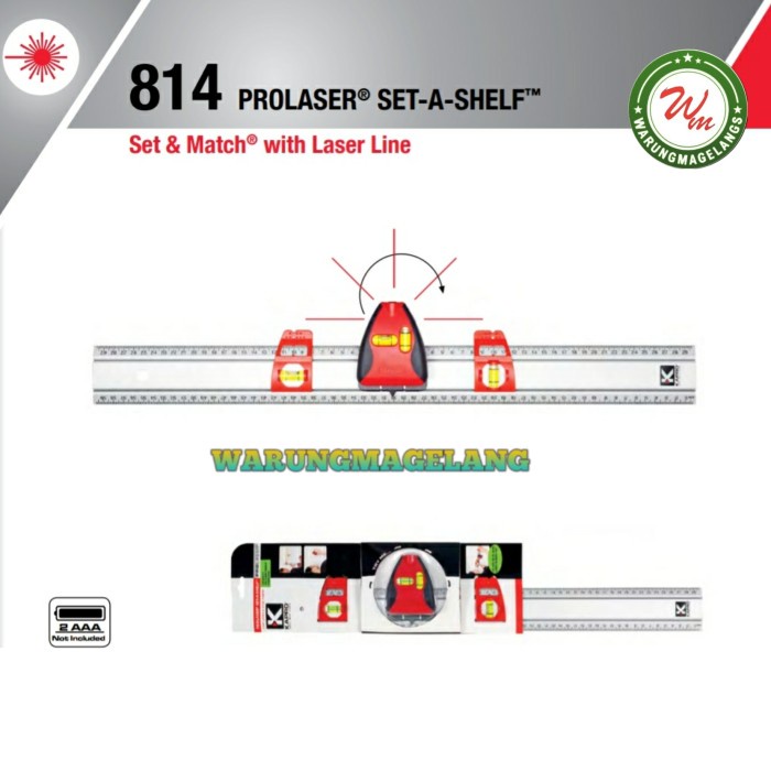 

Sarila Kapro 814 Set Match Penggaris Square Prolaser Laser Guide 60Cm Kapro
