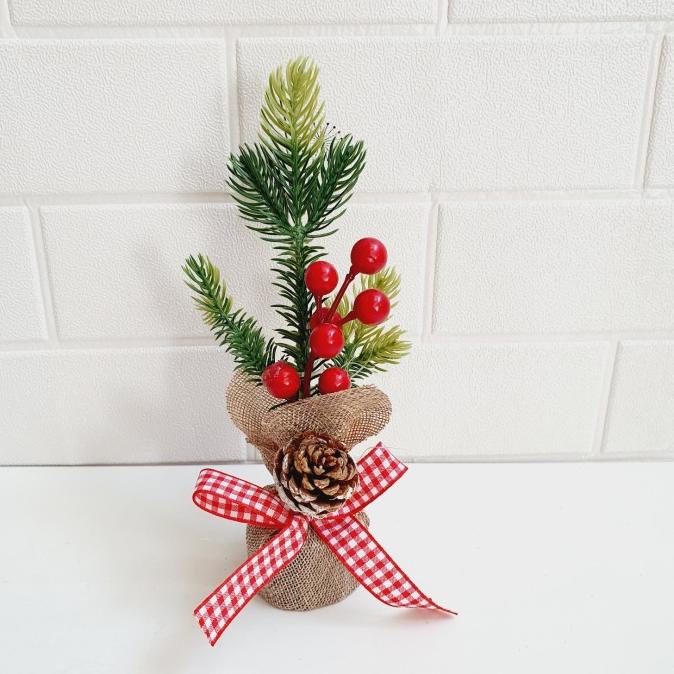 

Verricrist Pohon Natal Meja Dekorasi Pot Natal Mini Hadiah Natal Kado Christmas Terbaik