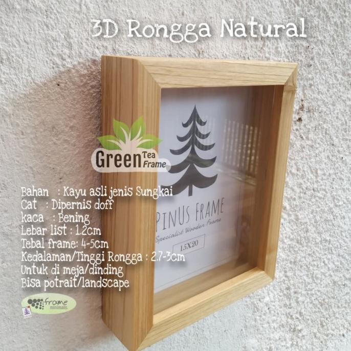TERPERCAYA FRAME BOX 3D RONGGA NATURAL UKR 6R 15X20